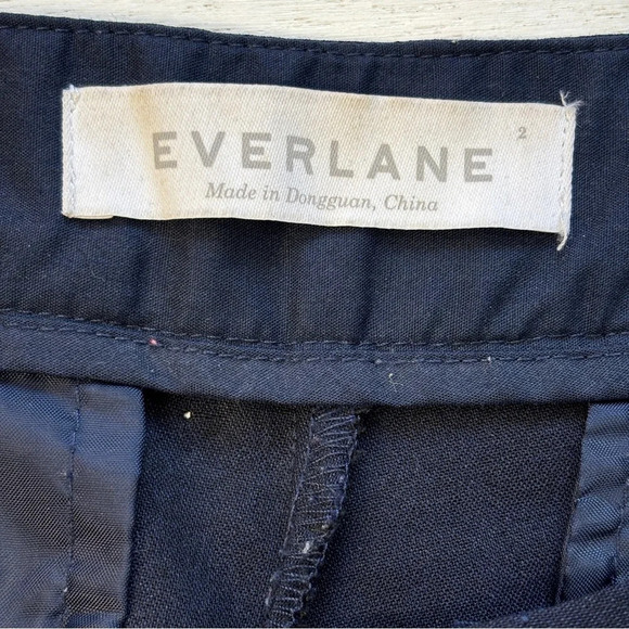 Everlane Slim Ankle Wool Stretch Trouser in Navy Blue Size 2 - Picture 4 of 8